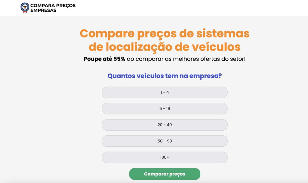 Compare preços de sistemas de localização de veículos